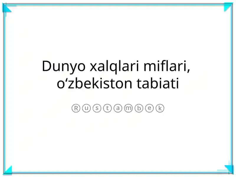 O‘zbekiston tabiati
