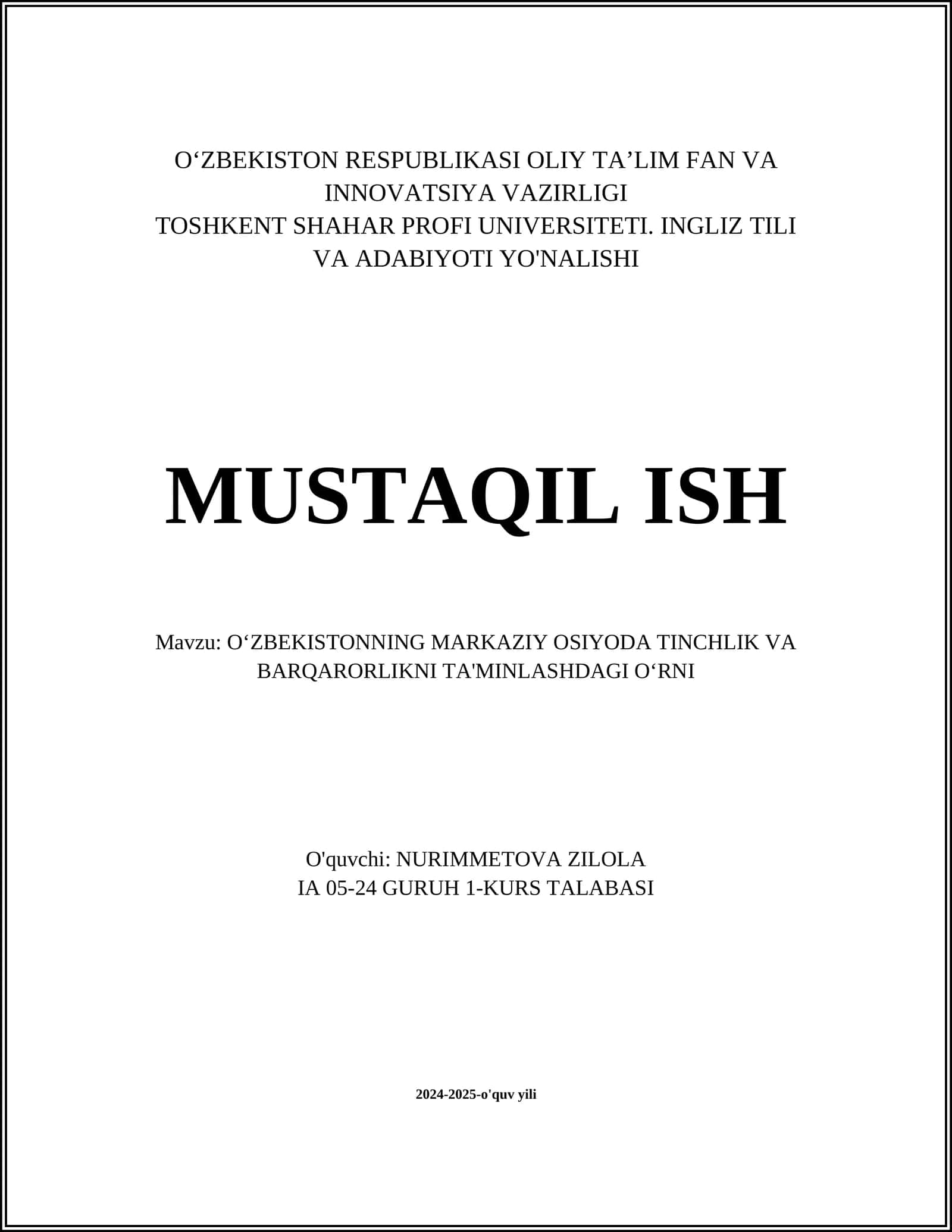 Oʻzbekistonning Markaziy Osiyo geosiyosiy mavqeasi 1
