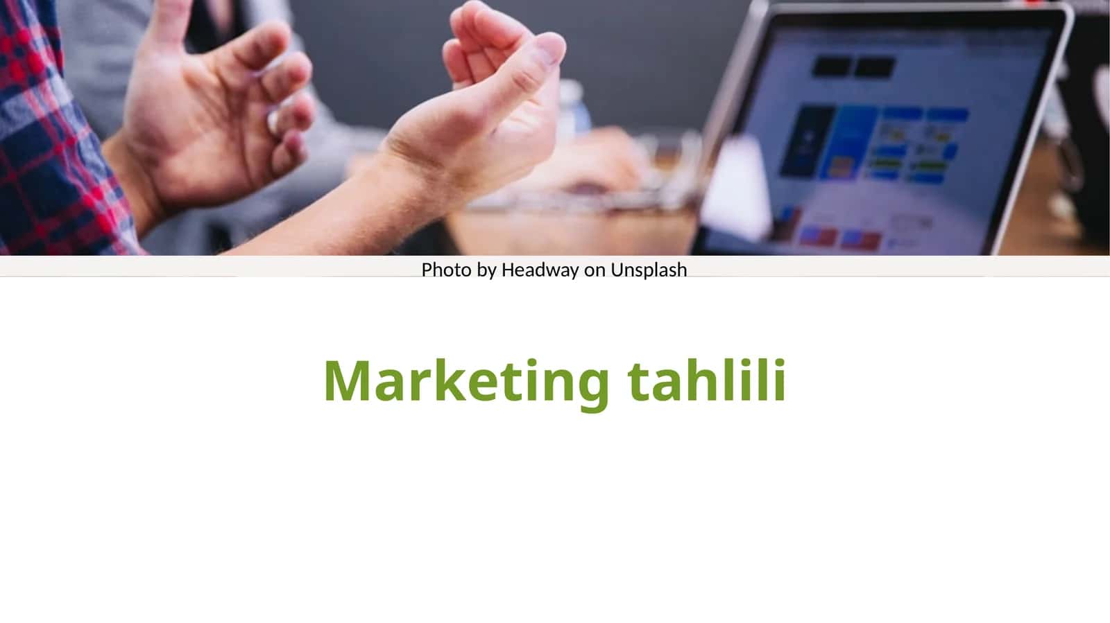 Marketing tahlili 1