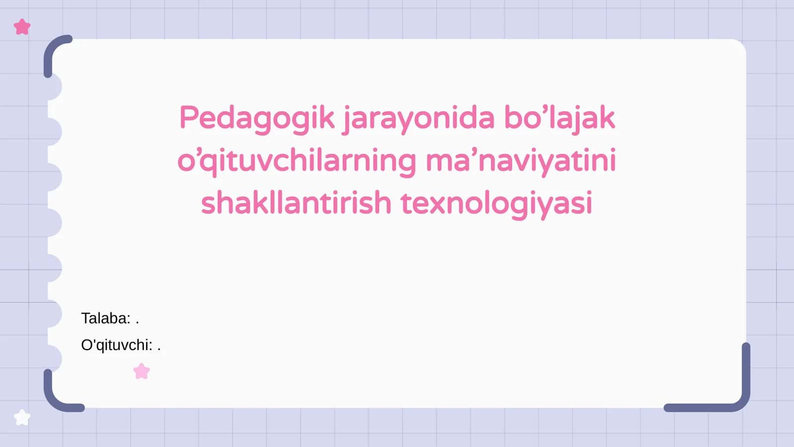 Ma’naviyatni shakllantirish texnologiyasi 1