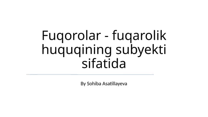Kambagʻallikni qisqartirish dasturi 1