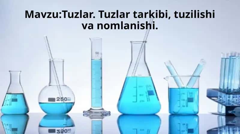 Tuzlar.Tuzlartarkibi,tuzilishivanomlanishi 1