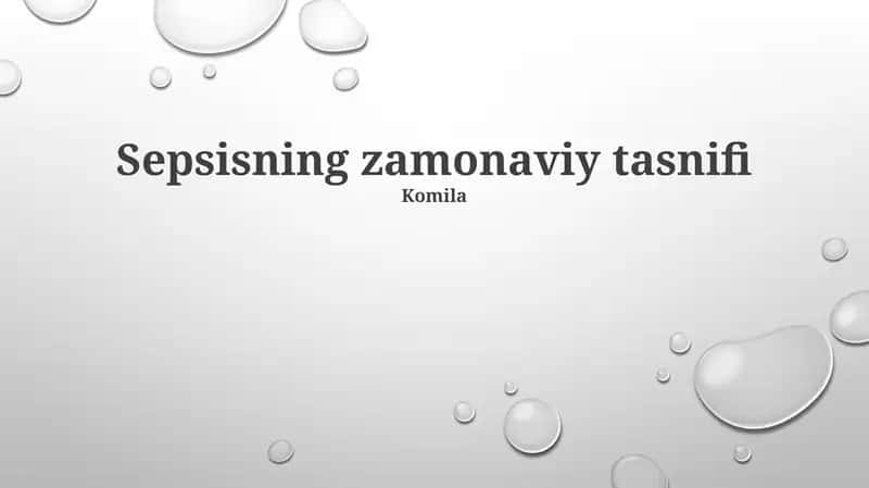 Sepsisning zamonaviy tasnifi 1
