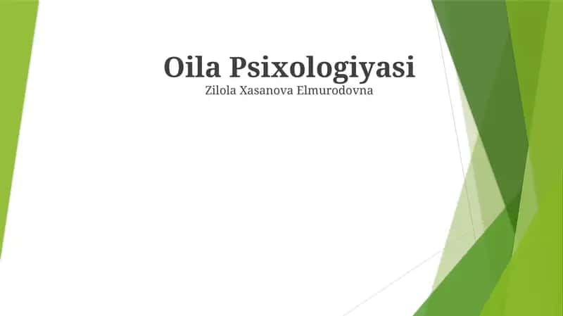 Oila Psixologiyasi 1