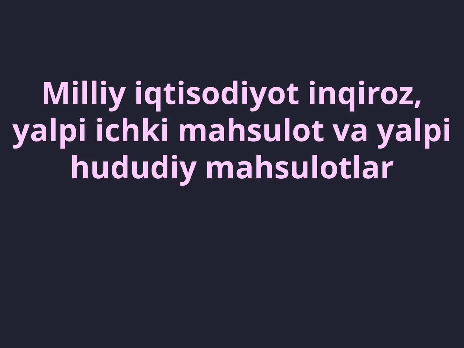 Milliy iqtisodiyot 1