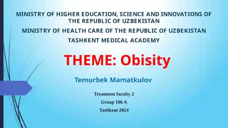 Obesity Treatment at Tashkent Medical Academy