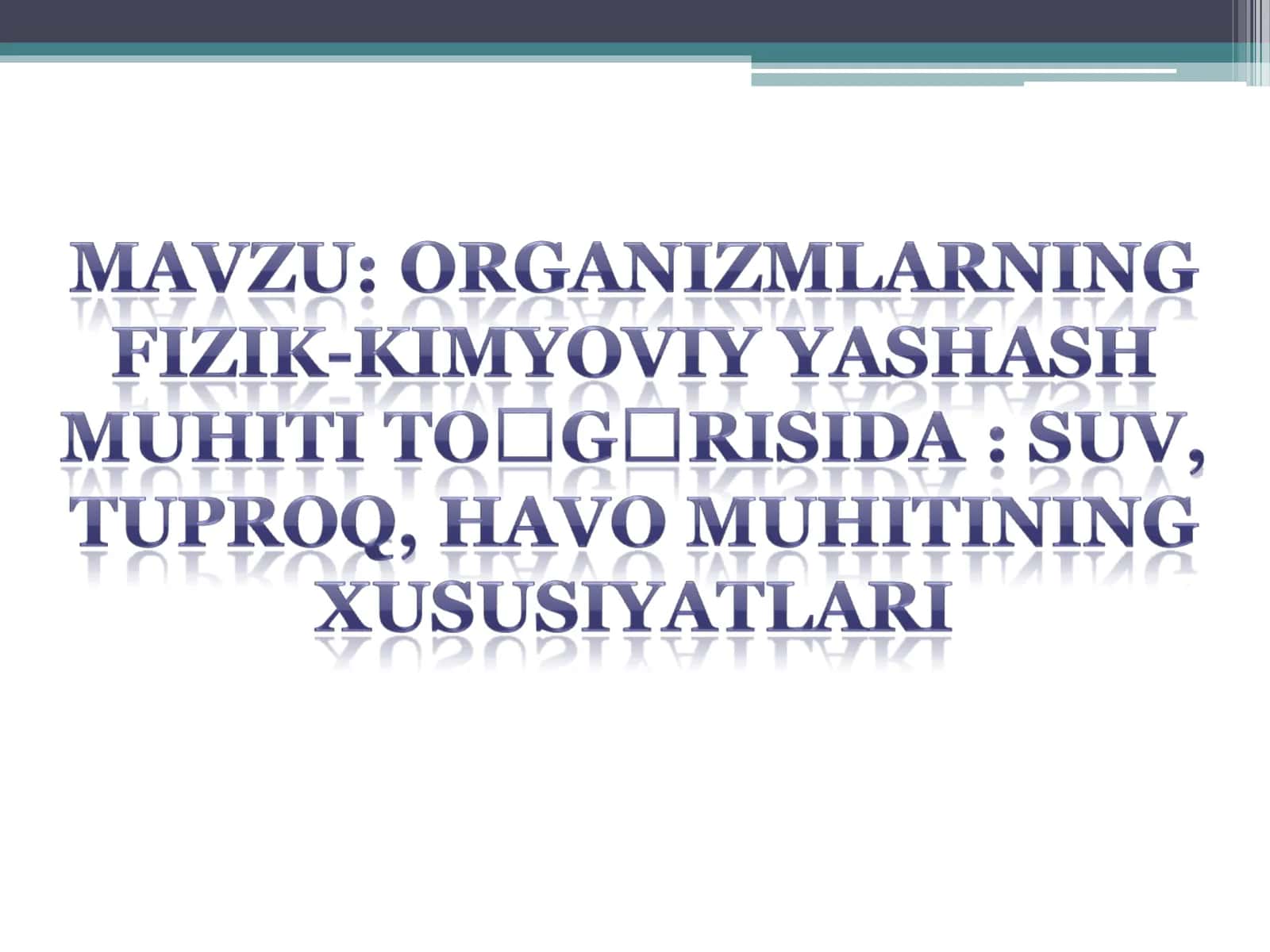 Organizmlarћayoti 1