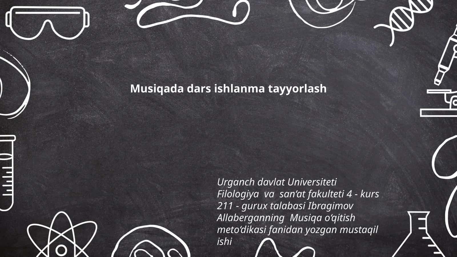 Musiqada dars ishlanma tayyorlash 1
