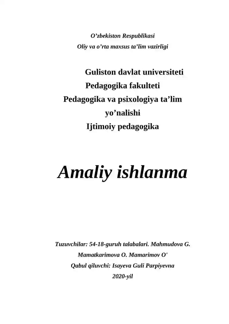 Ijtimoiy pedagogikaning texnalogiyani ishlab chiqish va realizatsiyalsh sxema algaritmini tuzish