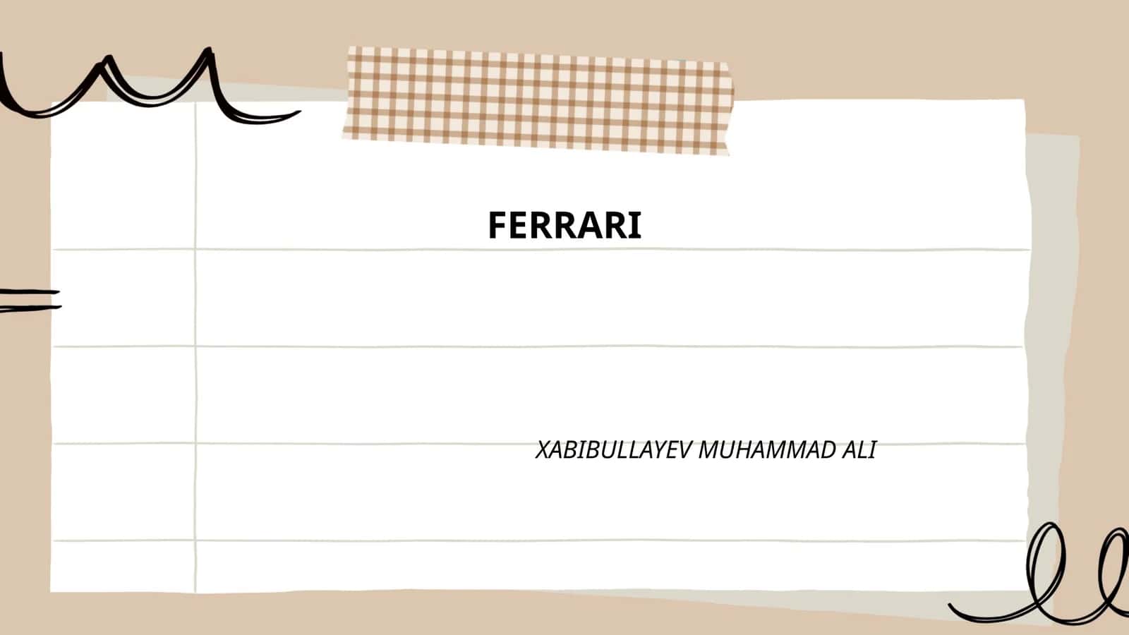 Ferrari avtomobillari tarixi 1