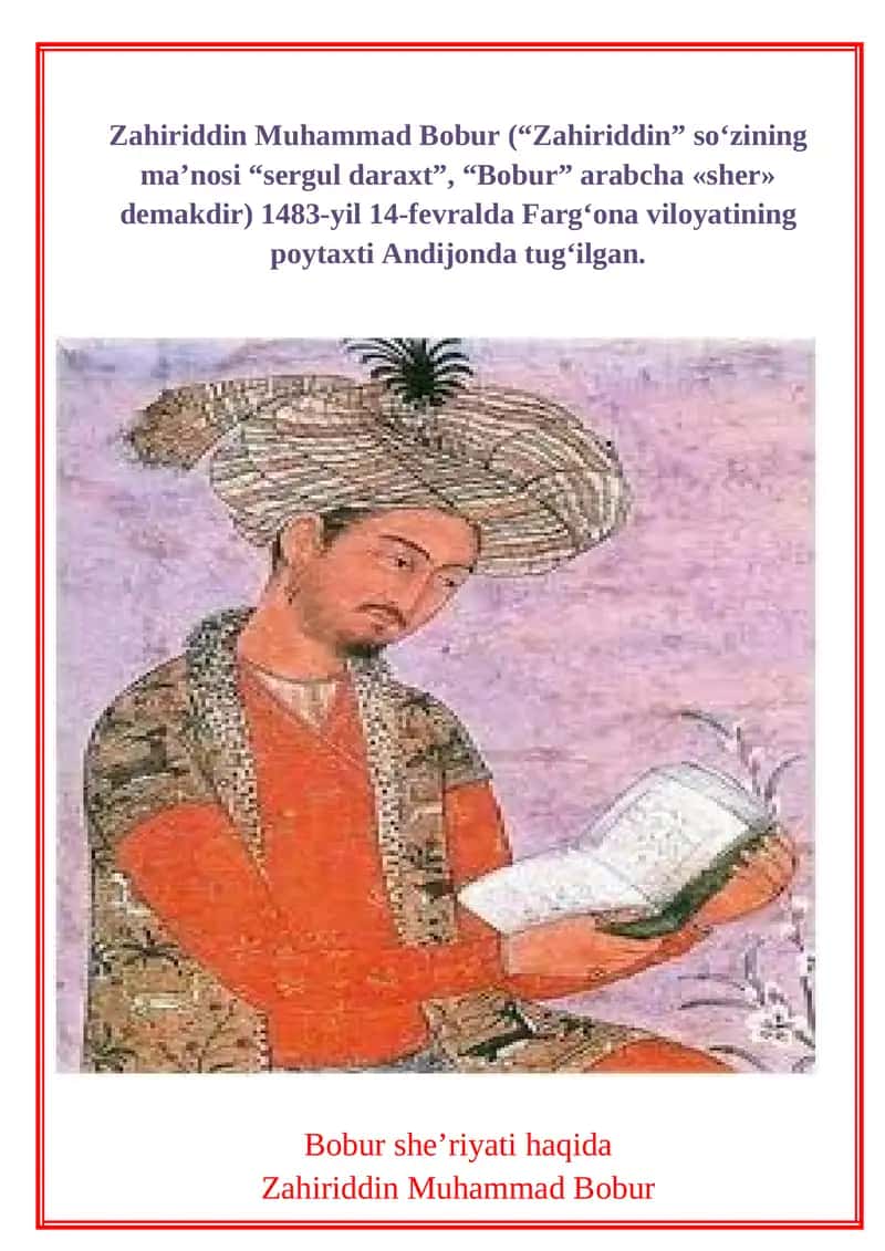 Zahiriddin Muhammad Babur 1