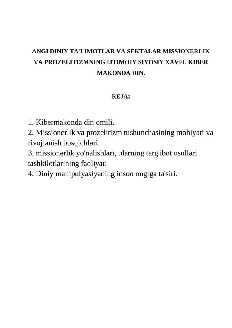 Kibermakonda din omili 1