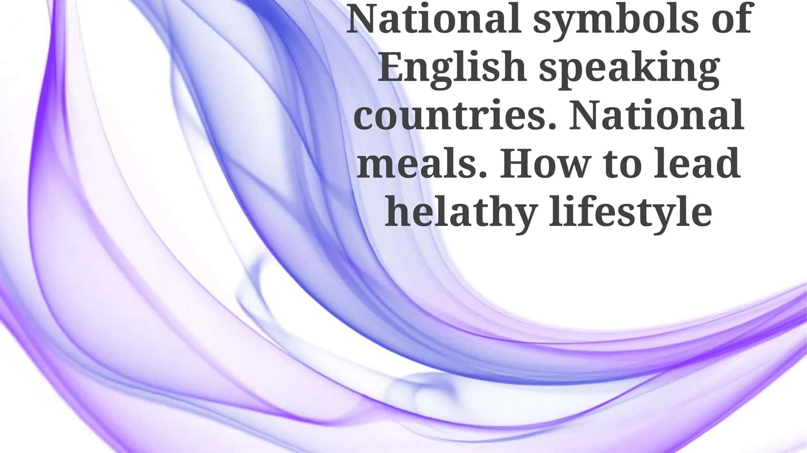 National Symbols of English-Speaking Countries 1