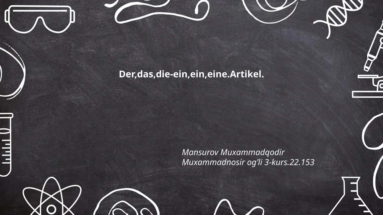 Der bestimmte Artikel 1
