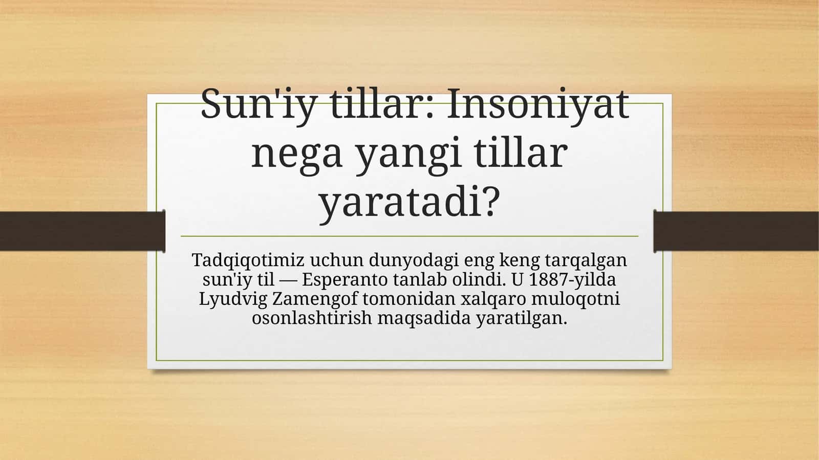 Sun'iy tillar: Insoniyat nega yangi tillar yaratadi? 1
