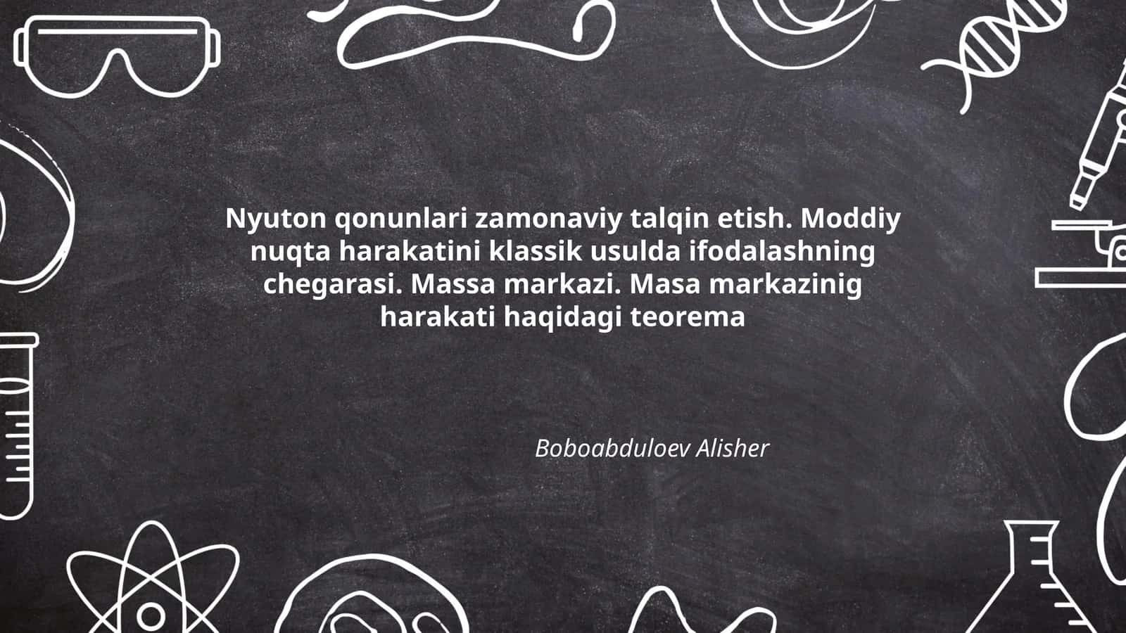 Nyuton qonunlari zamonaviy talqin etish 1