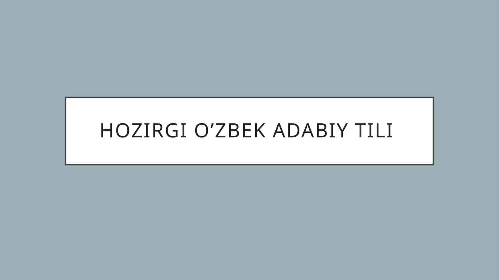 Fe’l so’z turkimiga doir mashqlar ustida ishlash 1