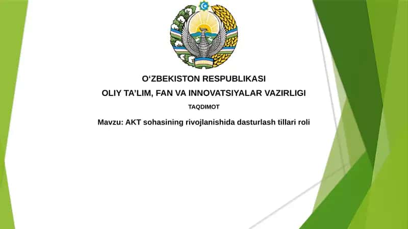 Dasturlash tillarining ICT sanoatidagi roli 1