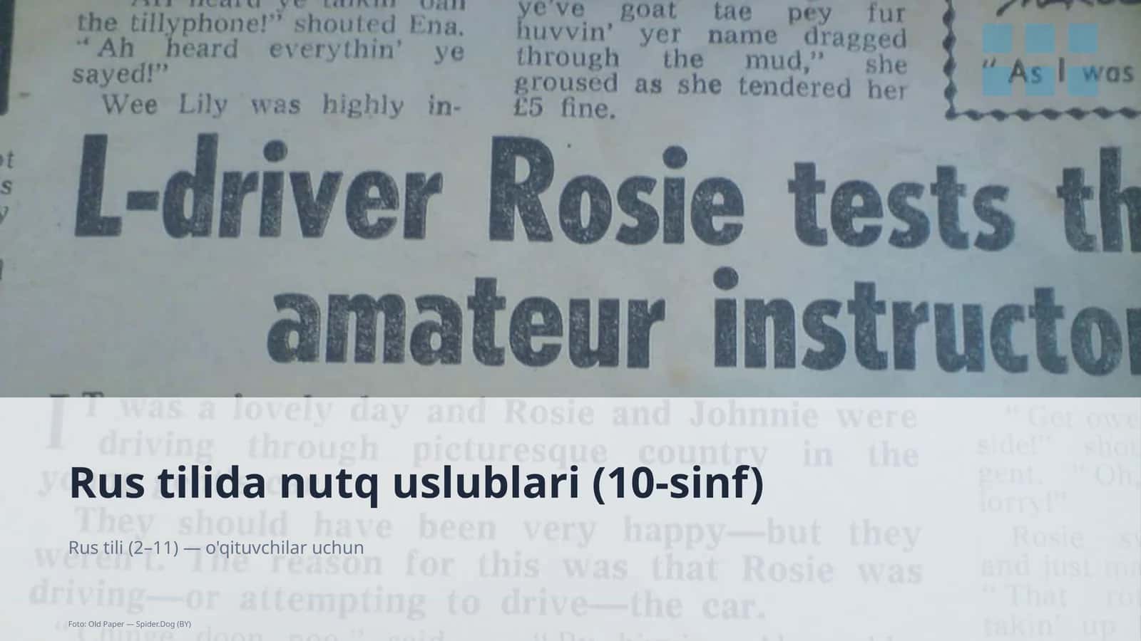 Rus tilida nutq uslublari (10-sinf) 1