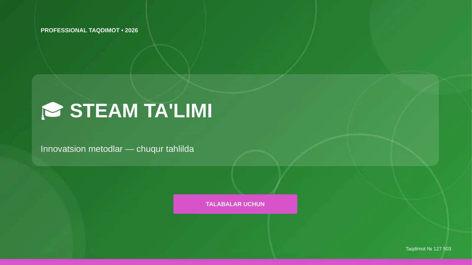 PROFESSIONAL TAQDIMOT • 2026 1