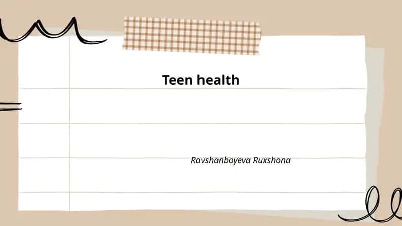 Teen health 1