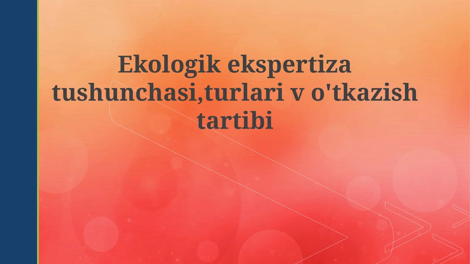 Ekologik ekspertiza 1