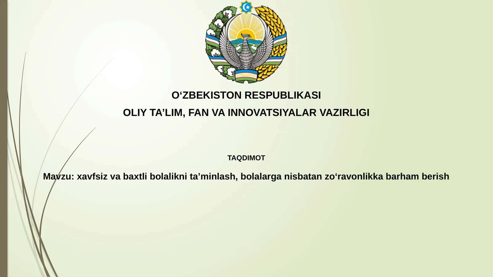 Bolalar Tarbiyasi 1