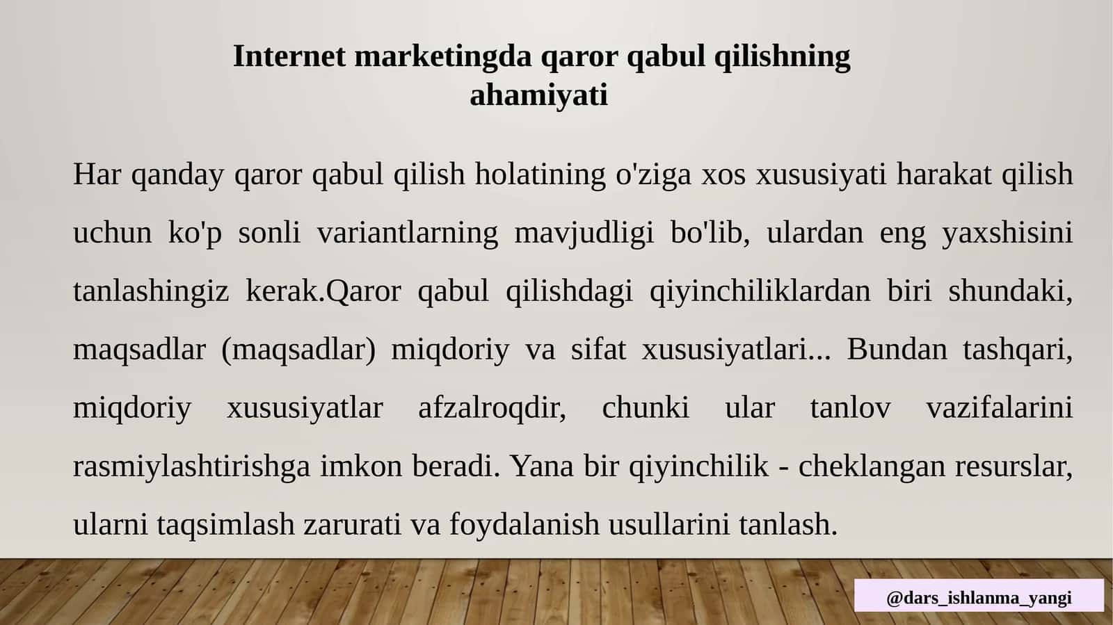 Har  qanday qaror qabul qilish holati 1