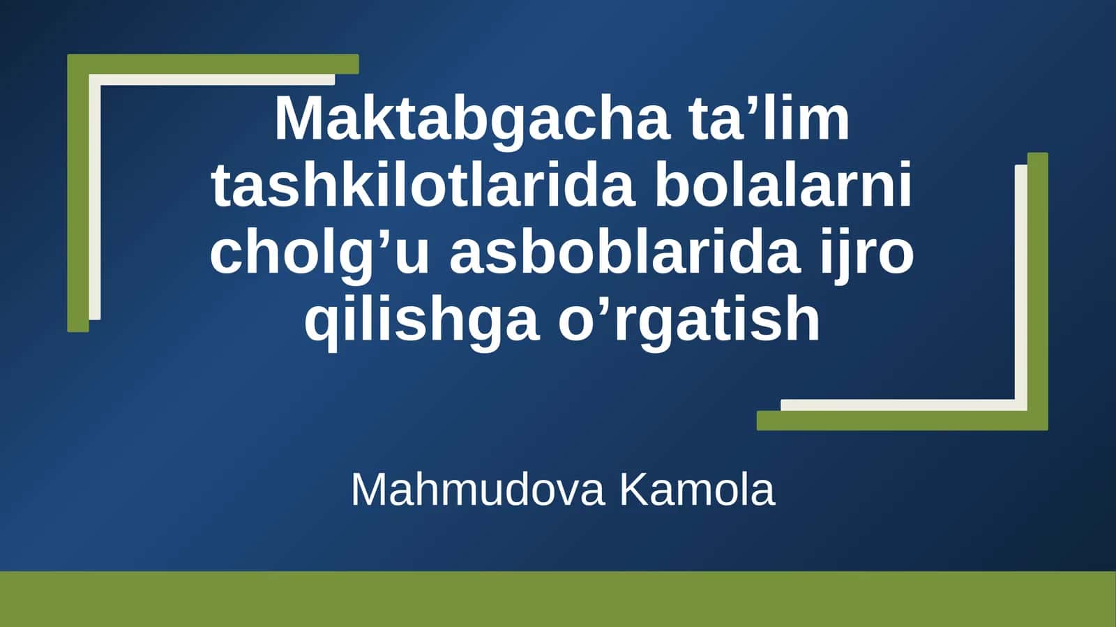 Musiqa asboblarini ijrogа o‘rgatish metodlari 1