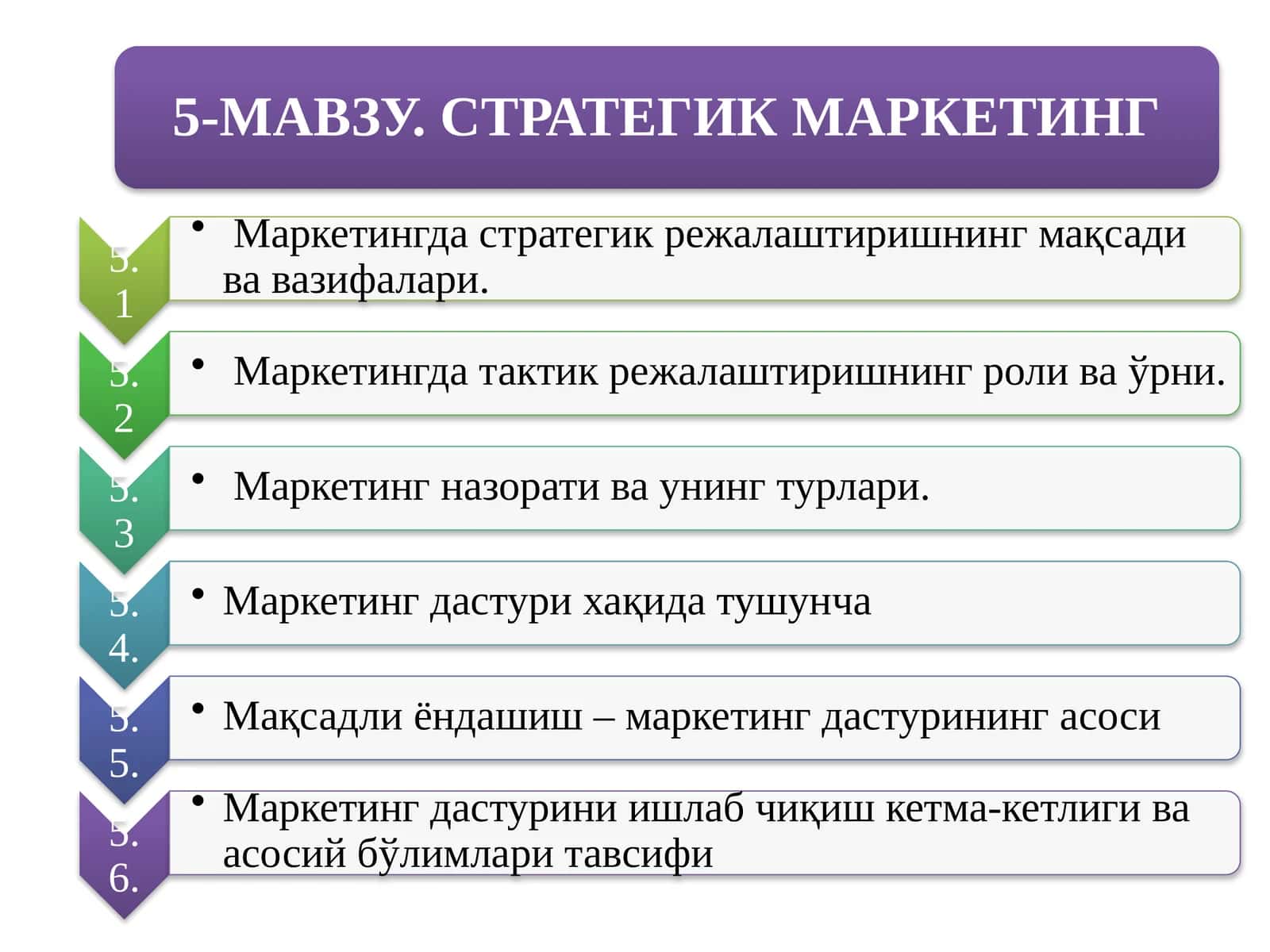 СТРАТЕГИК МАРКЕТИНГ Корхона стратегияси боскичлари 1