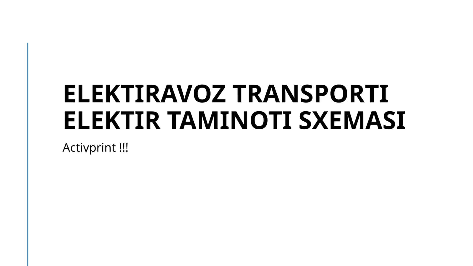 Elektr lokomotivlari uchun energiya ta'minoti va taqsimoti sxemalari 1