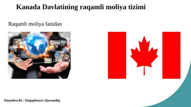 Kanada Davlatining raqamli moliyatizimi 1