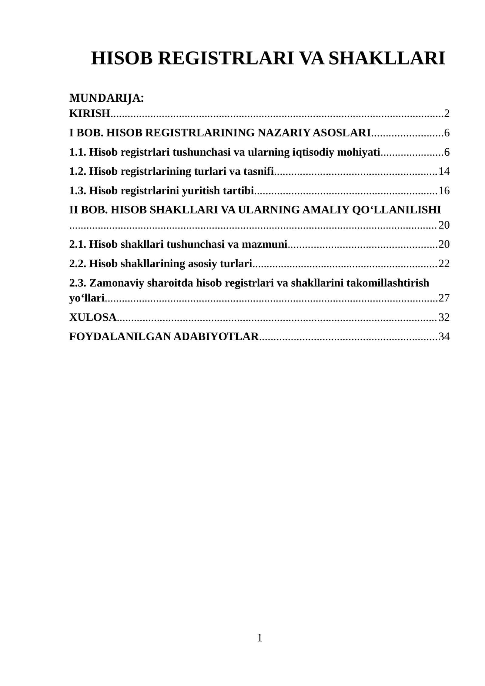HISOB REGISTRLARI VA SHAKLLARI 1