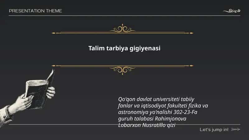 Talim tarbiya gigiyenasi 1