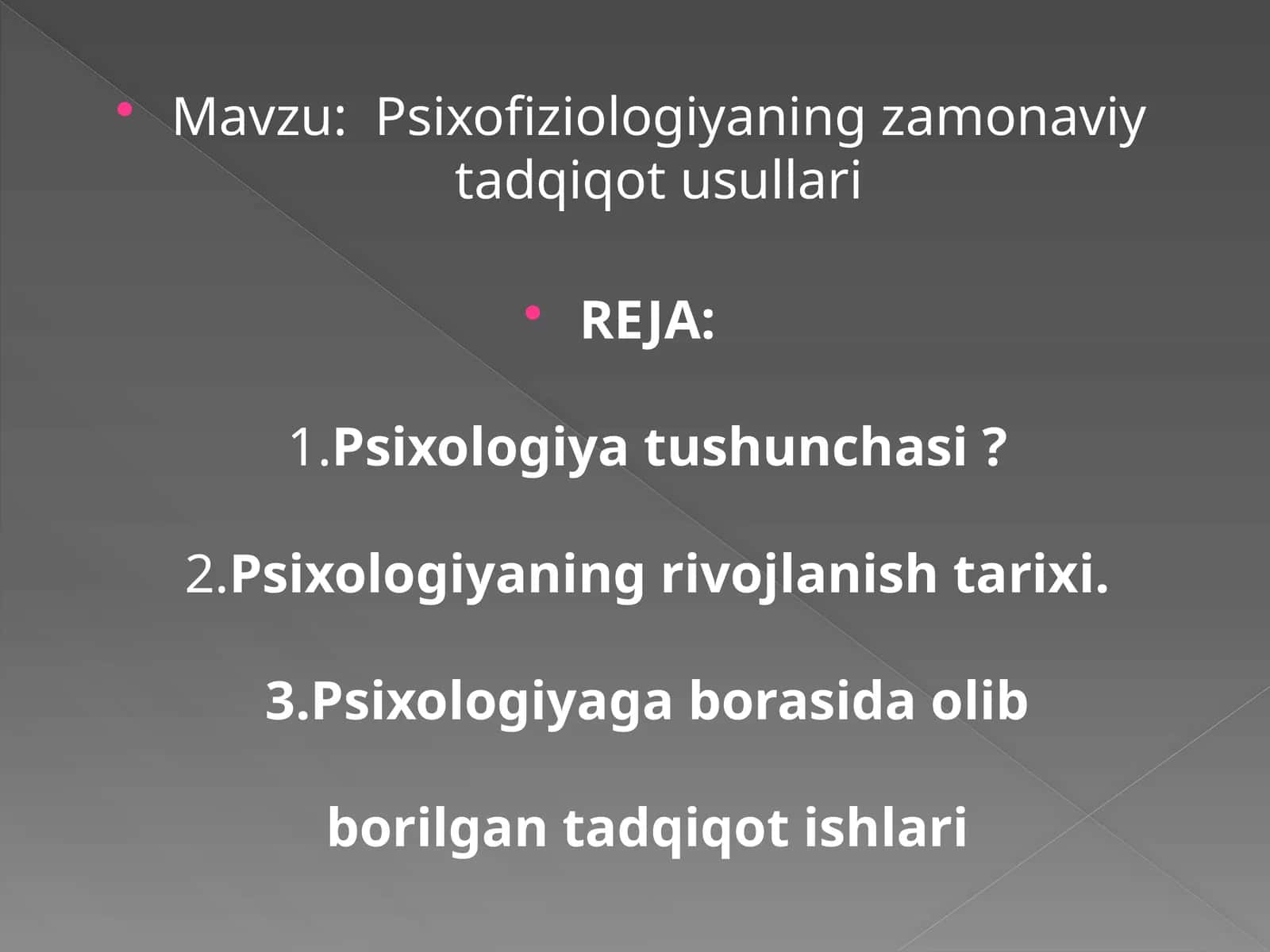 Psixofiziologiyaning zamonaviy tadqiqot usullari 1