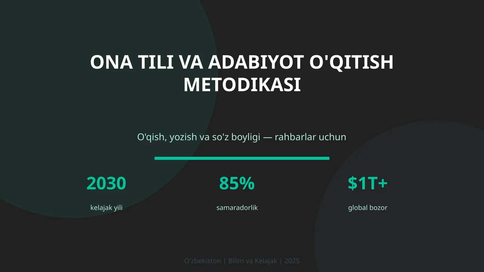 Ona tili va adabiyot o'qitish metodikasi 1