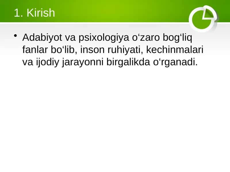 Adabiyot va Psixologiya 1