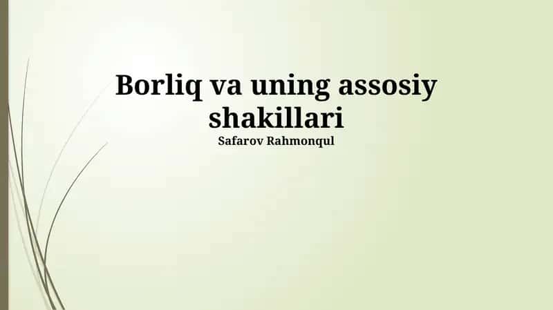 Mavjudlikning mohiyati