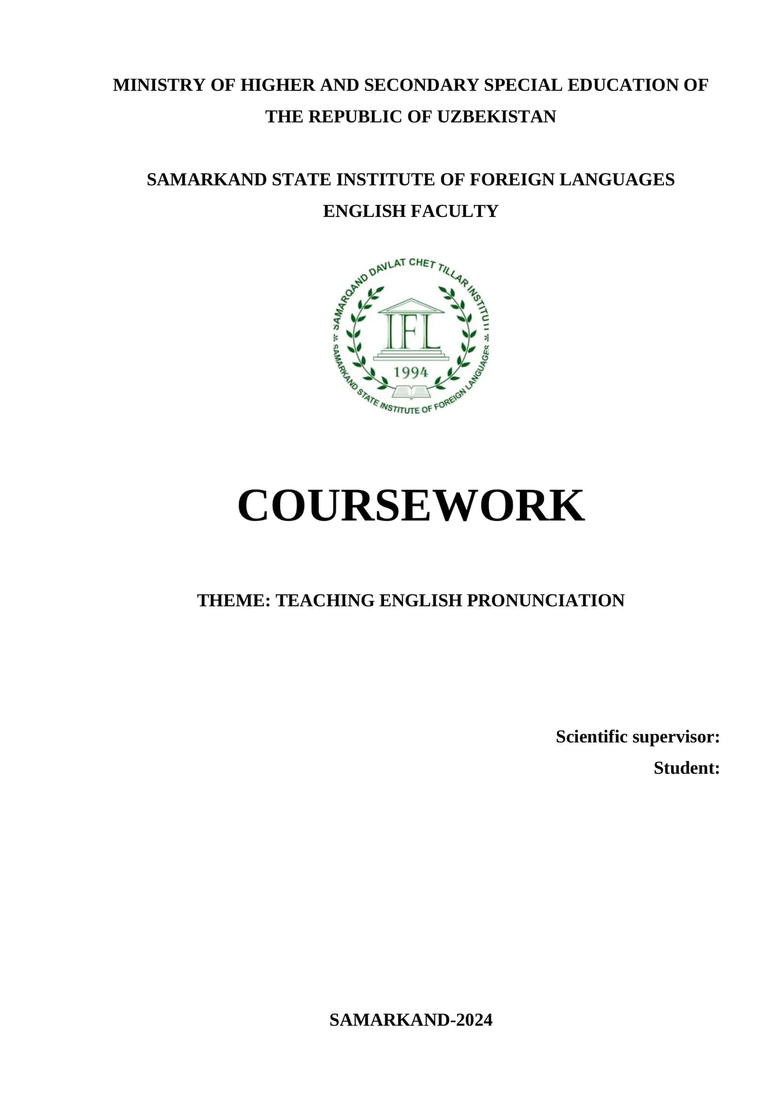 TEACHING ENGLISH PRONUNCIATION 1