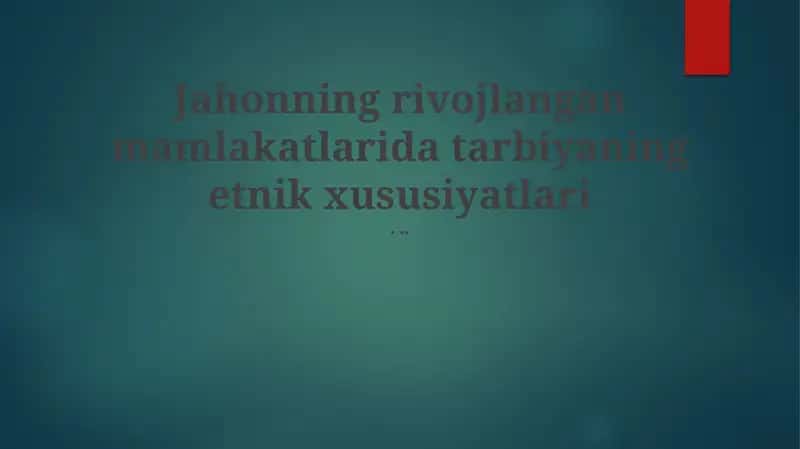 Madaniy merosni saqlash 1