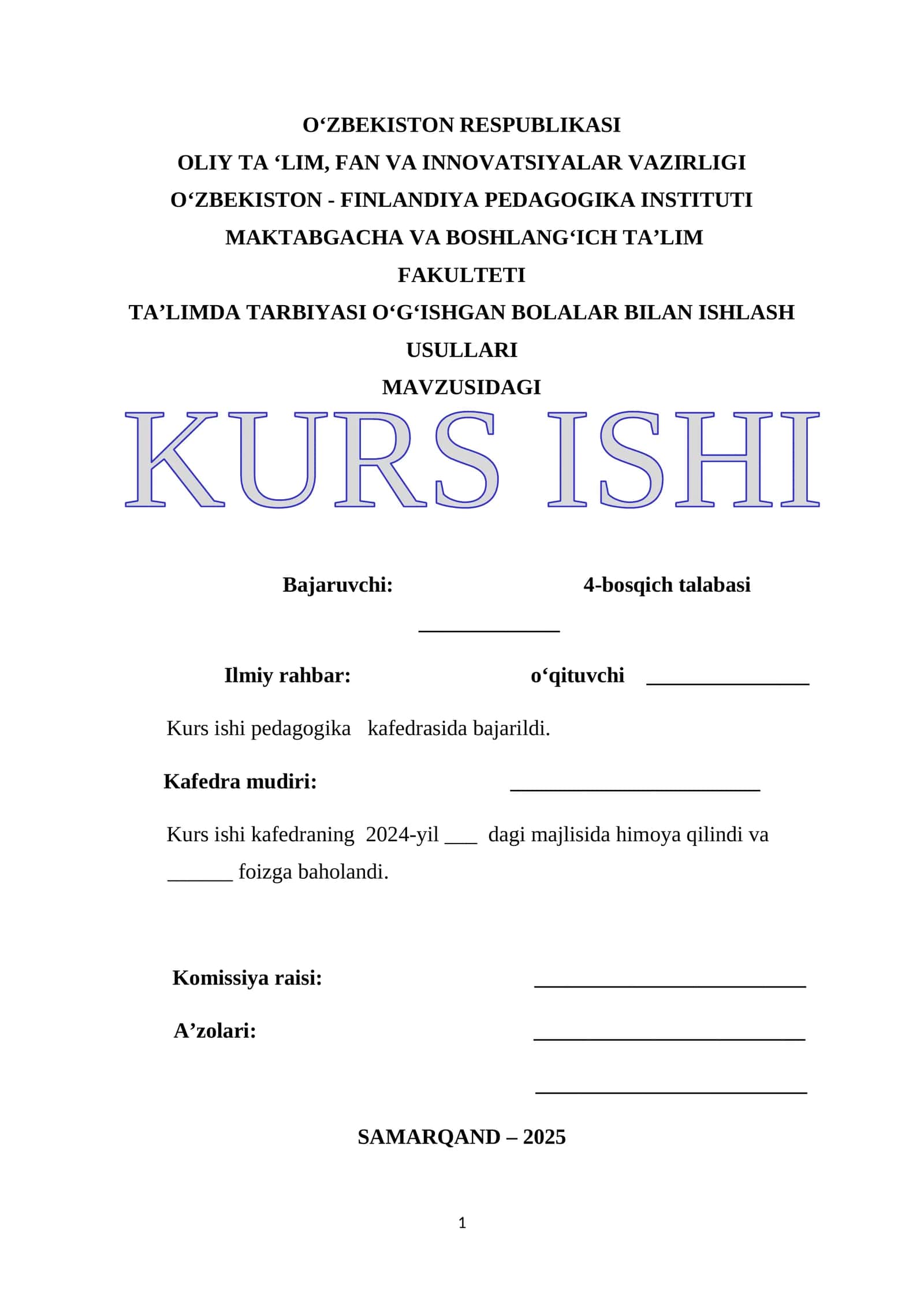 TAʼLIMDA TARBIYASI OʻGʻISHGAN BOLALAR BILAN ISHLASH USULLARI 1