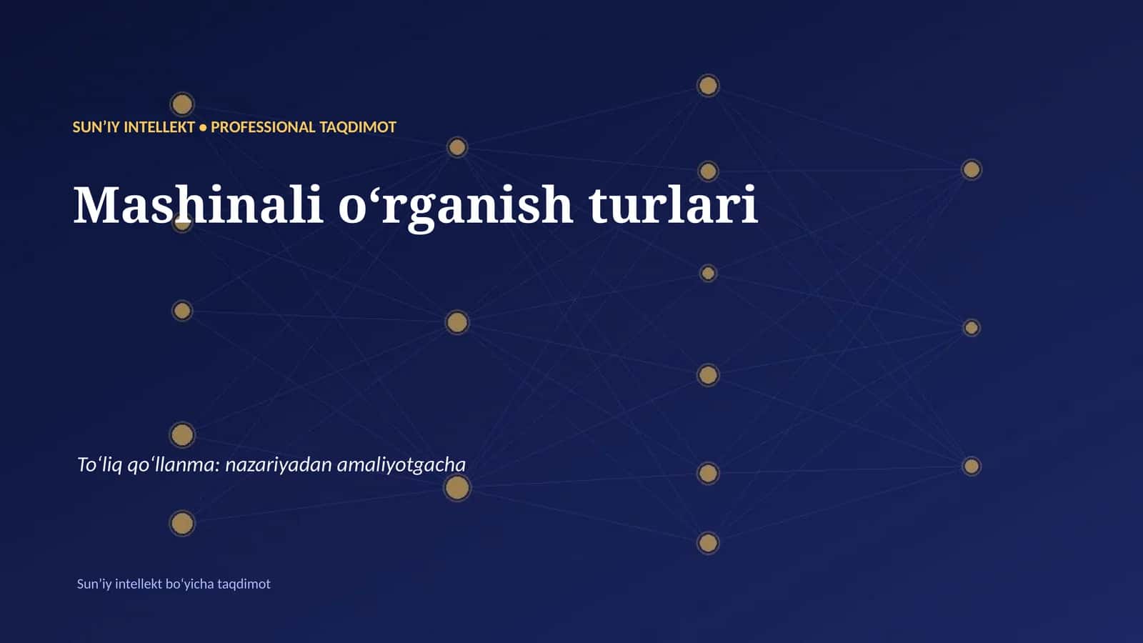 Sunʼiy intellekt boʻyicha taqdimot 1