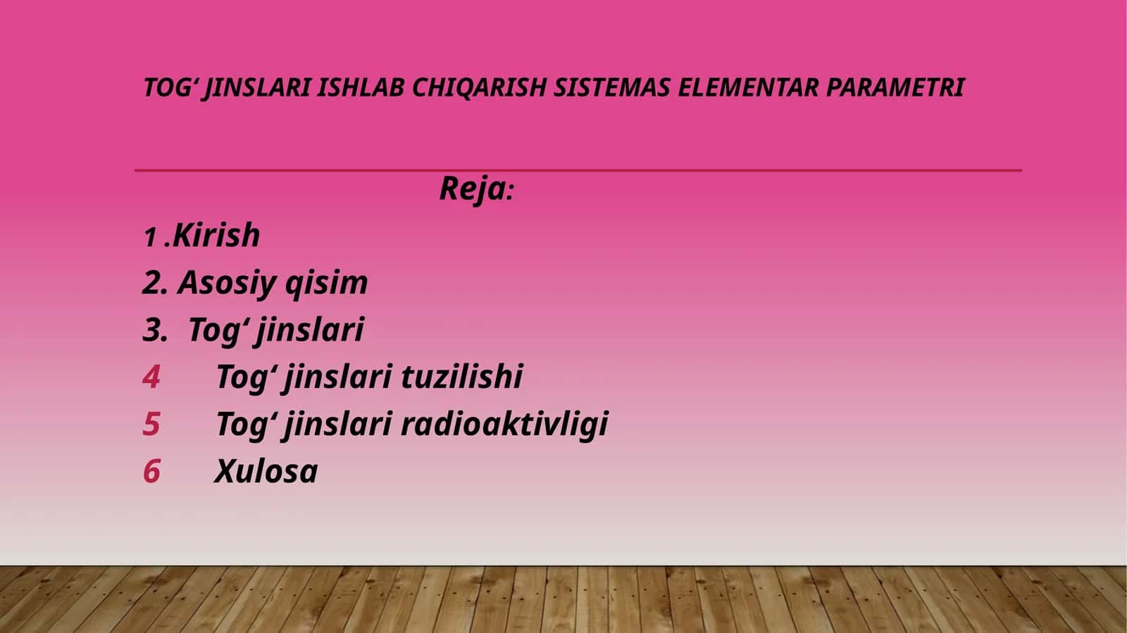 Togʻjinslari 1