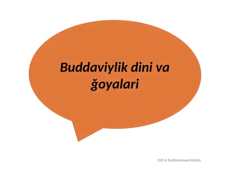 buddaviylik dini va g‘oyalari 1