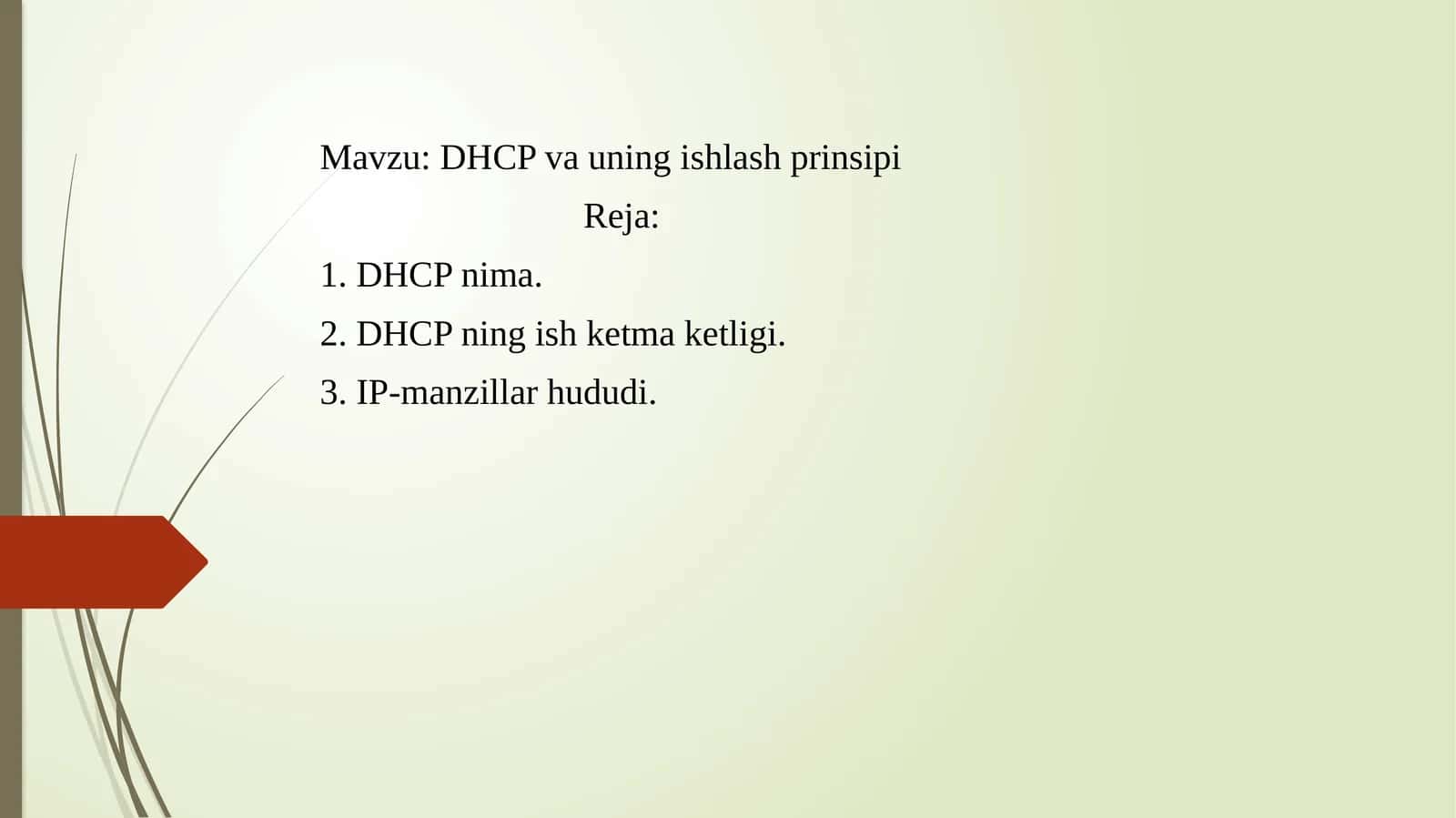DHCP va uning ishlash prinsipi 1