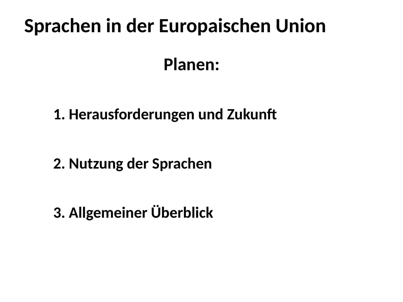 Sprachen in der Europäischen Union 1