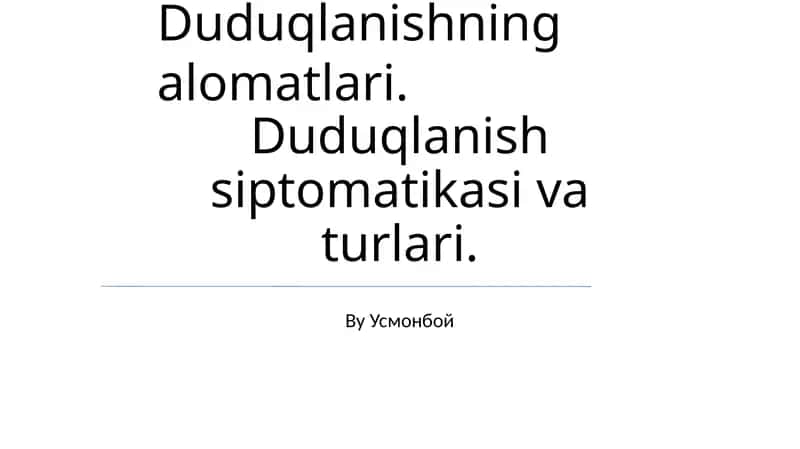 Balbuzniy turlari 1