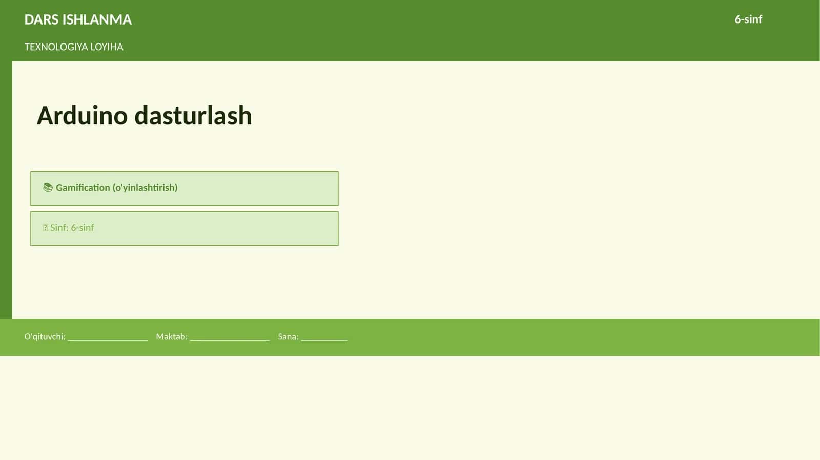 Arduino dasturlash 1