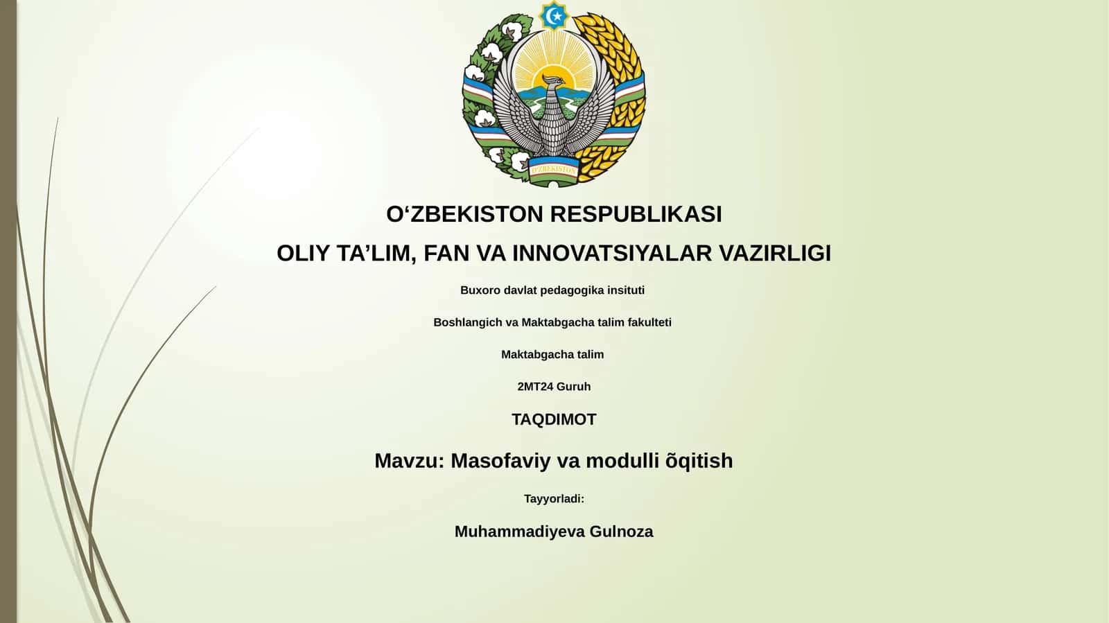Masofaviy va modulli õqitish 1