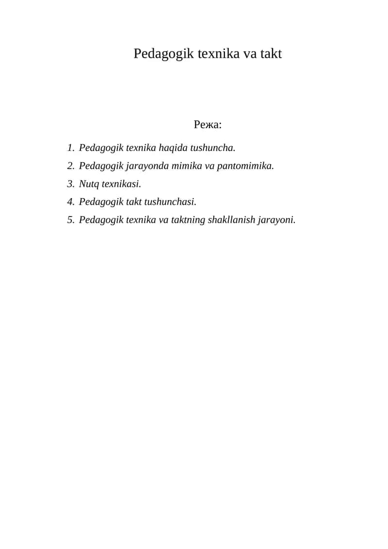 Pedagogik texnika va takt 1